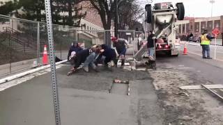 Installation of ADA crosswalk ramp [upl. by Aalst]