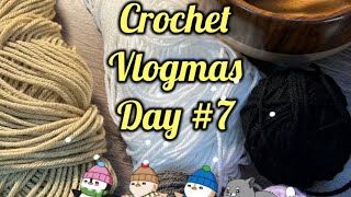 Crochet Vlogmas day 7 ✨granny squareaday ✨yarn scrap buster ✨ASMR quiet living [upl. by Enimrej]