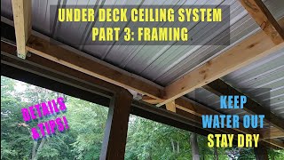 Under deck ceiling system part 3 Framing for under deck ceiling [upl. by Lemor559]