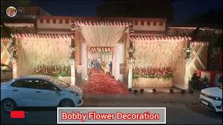 Bobby Flower Decoration Mathura Aligarh Virindawan  trending wedding decoration flowers decor [upl. by Valentina]