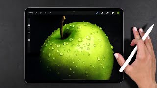 Draw With Me  Realistic Apple  My Procreate Digital Art Technique [upl. by Dory]