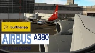 X PLANE 10  PilotsEYE AIRBUS A380 LUFTHANSA [upl. by Lacie]