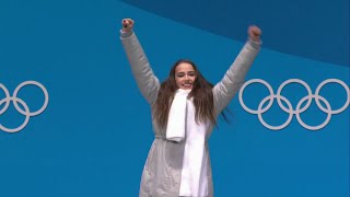 Alina Zagitova Olymp 2018 GOLD Medal Ceremony [upl. by Akselav]