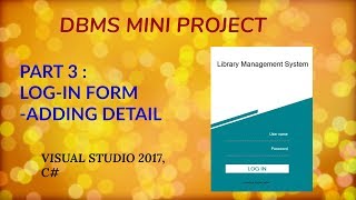 DBMS Mini Project tutorial  Part3 Making your Log in form attractive😉 [upl. by Cul]