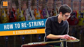 How to Change a String on a Stratocaster [upl. by Creedon]