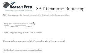 23  Comparisons SAT Grammar Bootcamp [upl. by Reine]