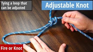 Knot Instruction  Adjustable Knot [upl. by Grayce]