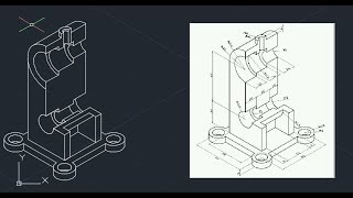 Autocad Isometric Drawing  8 [upl. by Arianie935]