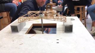 Physics Students Bridge Designs Get Tested [upl. by Markman]