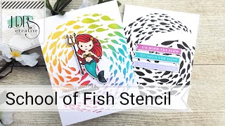 School of Fish Stencil 2 Ways [upl. by Farhi]