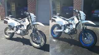 DRZ400SM Off Road Set Up Review [upl. by Enialb288]