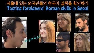 서울에 있는 외국인들의 한국어 실력을 확인하기 파트 1 Testing foreigners Korean skills in Seoul part 1 [upl. by Yelreveb929]