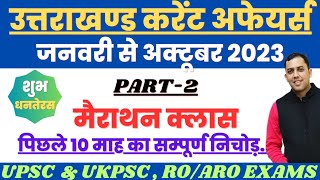 Uttarakhand Current Affairs 2023  January to October 2023  Part2 Uttrakhand Current Affairs 2023 [upl. by Afrikah]