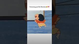 Swimming pool by Shinchan dancing funny Angana Mein Saiya viral popular cute funny comedy [upl. by Rebel]