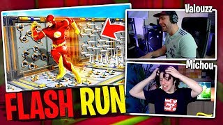 Tu tarrêtes de courir tu meurs Deathrun Flash avec Michou sur Forntite Créatif [upl. by Velleman693]