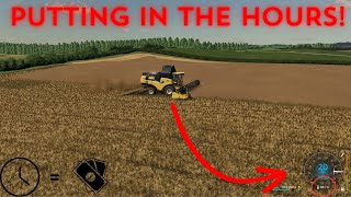 HARVESTER PUTTING IN THE WORK  CHIPPING NORTON  FS22 [upl. by Heiney806]