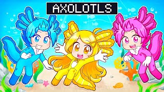 Playing BEDWARS as AXOLOTLS in ROBLOX [upl. by Howard]