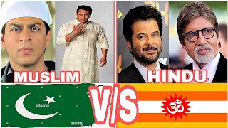 MUSLIM ACTORS 😊😱 vs HINDU ACTORS  top 25 bollywood actors in bollywood cenema 😱 [upl. by Notnelc]