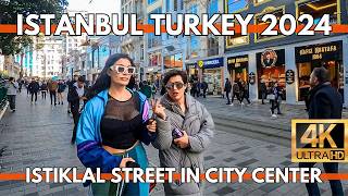 ISTANBUL TURKEY 2024 CITY CENTER LIVELY ISTIKLAL STREET 4K WALKING TOUR ULTRA HDSHOPSSTREET FOODS [upl. by George]