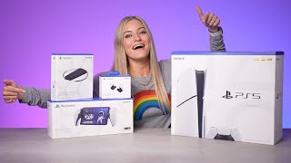 New PlayStation Accessories Haul PS5 Slim PlayStation Portal Pulse Explore Earbuds [upl. by Kaja]