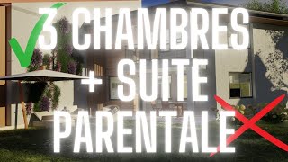 Exemple de plan maison etage 3 chambres avec suite parentale [upl. by Ladnek]