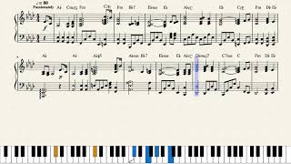 The StarSpangled Banner as Sung by Whitney Houston at Super Bowl XXV Piano Tutorial and Sheet Music [upl. by Huldah94]