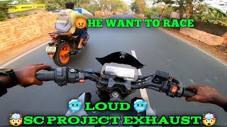 MT15 SC PROJECT EXHAUST 🔥 STREET RACE WITH LOUD EXHAUST 🤯 [upl. by Symer]