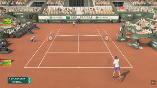 Tomas Martin Etcheverry VS Yoshihito Nishioka  Roland Garros 2023  Tennis Elbow 4  Gameplay [upl. by Atilem254]