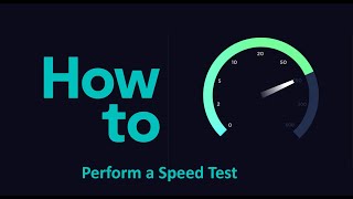 How To Perform a Speed Test [upl. by Sadnak706]