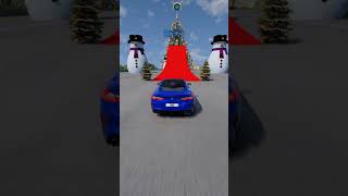 Cars vs Christmas Tree  Which Car Can Jump Over The Christmas Tree youtubeshorts [upl. by Bronwen614]