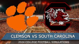 Clemson vs South Carolina  NCAA Football 113024 Full Game Highlights College Football 25 Sim [upl. by Rosie603]