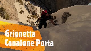 Grignetta  Canalone Porta  GoPro video [upl. by Oznarol850]