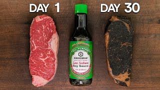 I soaked steaks in SOY sauce for 1 MONTH and ate it [upl. by Riabuz]