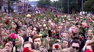 Spontaneous singing of Norways national anthem in Oslo [upl. by Cherida]