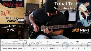 Tribal Tech The Big Wave Scott Henderson Guitar solo with TAB [upl. by Nylrahc]