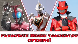 My favourite heisei tokusatsu op sentai ultraman and kamen rider [upl. by Michel4]