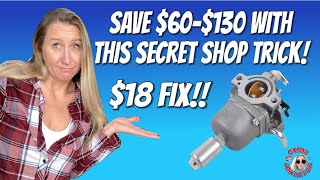 THE BIG SHOP SECRET How to fix your OEM Briggs Nikki carburetor with an OEM carb kit for ONLY 18 [upl. by Bibby628]