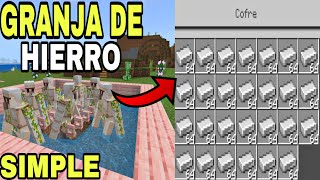 Presentamos la granja de hierro simple de Minecraft Bedrock 12050 [upl. by Eliam]