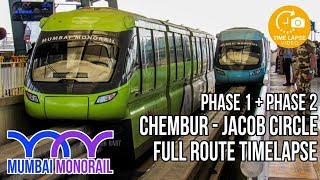 Mumbai Monorail Timelapse  Chembur to Jacob Circle Full Journey Hyperlapse  GoPro Hero 7 Black [upl. by Sheline731]