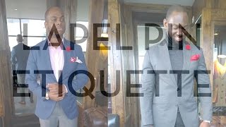 Lapel Pin Etiquette  Mens Style Advice [upl. by Raimondo]