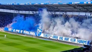 Pyro amp Support Magdeburg Fans at MDCC Arena  2Bundesliga FC Magdeburg vs Karlsruher SC 22 [upl. by Edrahc]