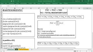 COSTOS DE INVENTARIOS EN EXCEL [upl. by Niki]