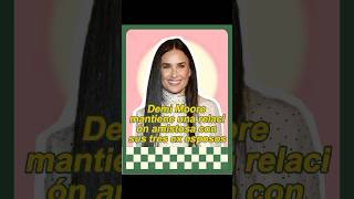 Demi Moore mantiene una relación amistosa con sus tres ex espososforyou celebrity usa fyp [upl. by Stark]