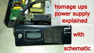 ups repair part 2  homage ups power supply with schematic explained in urdu 12 [upl. by Encratia]