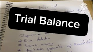 Trial balance preparationAccounting [upl. by Garnett]