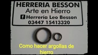 DIY Cómo hacer ARGOLLAS de HIERRO método muy fácil [upl. by Rolf]