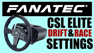 Fanatec CSL Elite Drift amp Race Settings  Assetto Corsa  iRacing  Drifting [upl. by Romeyn]