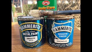 Painting Rusty Steelwork with Hammerite [upl. by Idet]