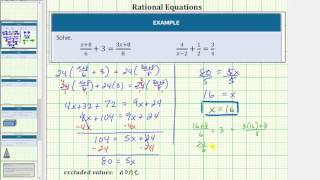 Solve Basic Rational Equations [upl. by Nyliuqcaj]