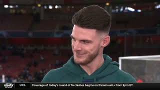 DECLAN RICE ON TONIGHTS MATCH [upl. by Ogaitnas]